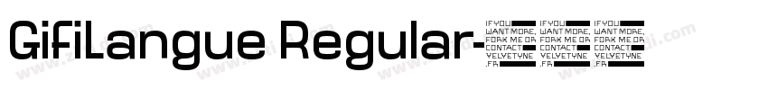 GifiLangue Regular字体转换
